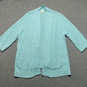 LOFT blue knit cardigan